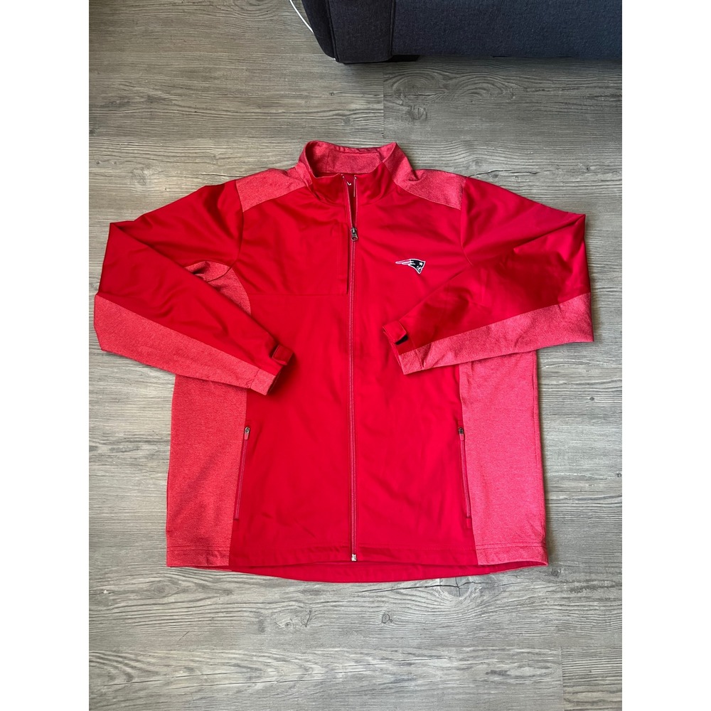 Antigua Women's New England Patriots Full Zip Polyester Jacket Red Size 2XL